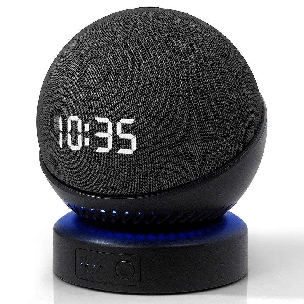 Battery Base for Echo Dot 4th Generation Alexa Speaker Portable Wireless charger Power Bank for Echo Dot 4 Holder Mount Stand.