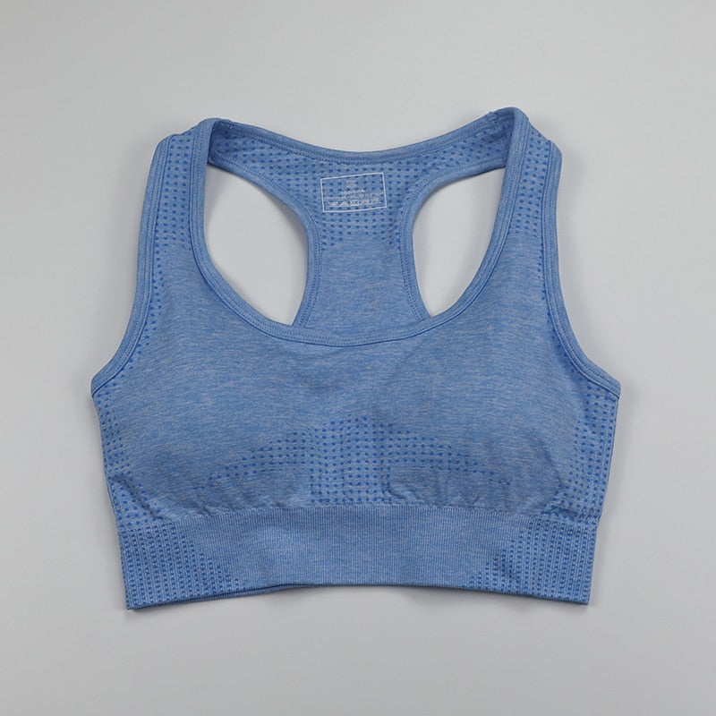 Vital Seamless Sports Bra Medium Support Running Racerback Yoga Bra Vest Type Brassiere Sport Woman Fitness Bra Top Activewear