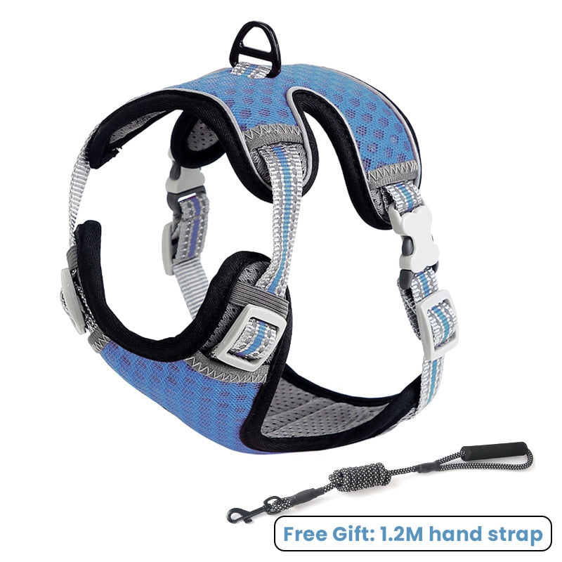 ROJECO Reflective Cat Harness Adjustable Harness For Cats Breathable Cat Vest Harness and Leash Set Pet Cat Lead Leash Harnesses