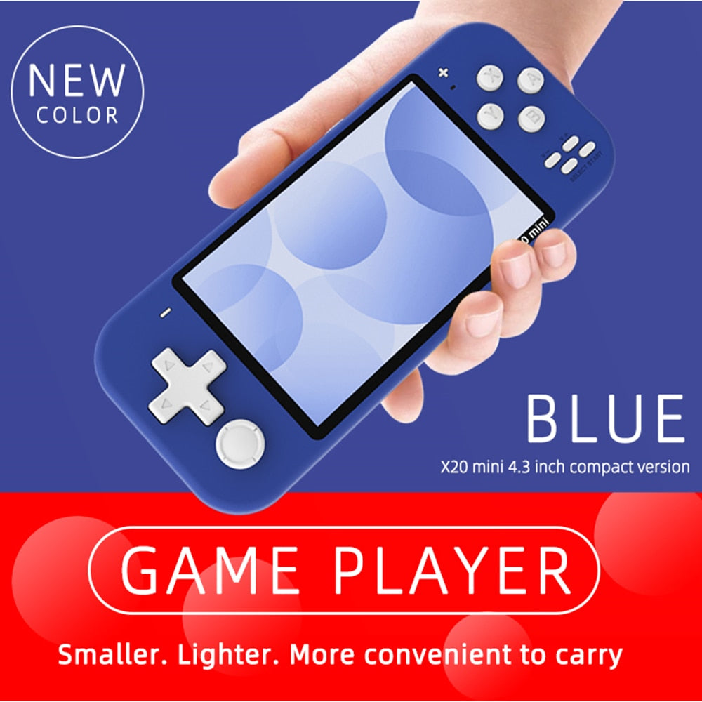 Newest 4.3 inch Handheld Portable Game Console with IPS screen 32GB 8GB 2500 free games for super nintendo dendy nes games child.