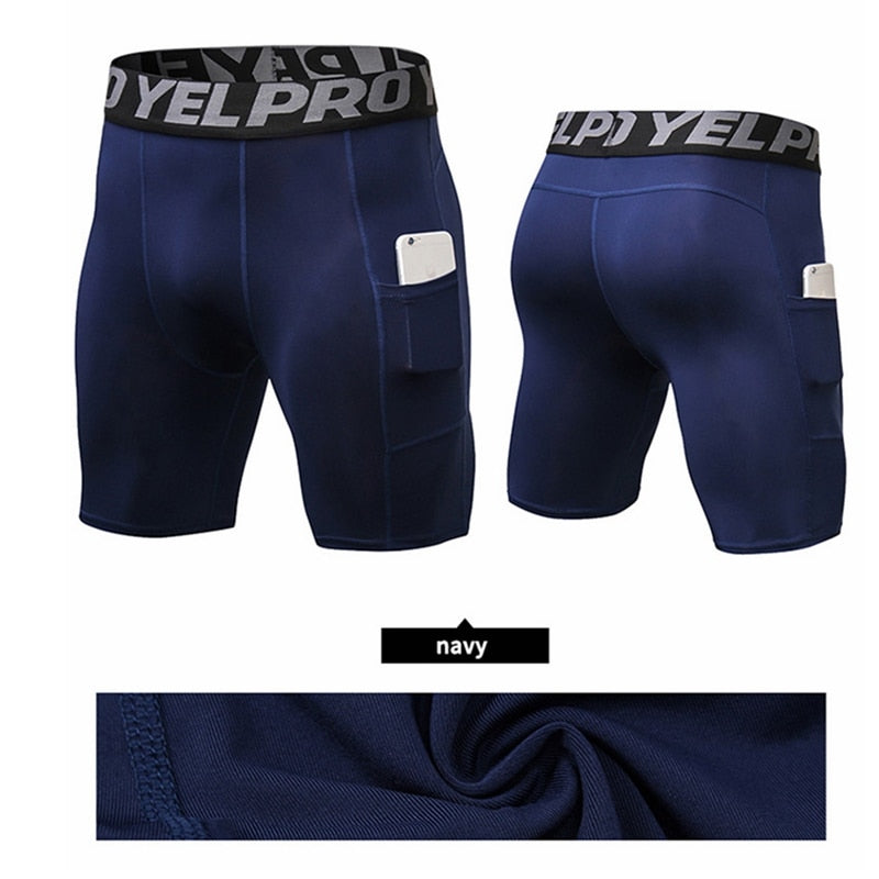 Men's Bodybuilding Quick Dry Compression Shorts Fitness Tight Shorts Sweat Sport Short Trousers Gym Men's Shorts For Running