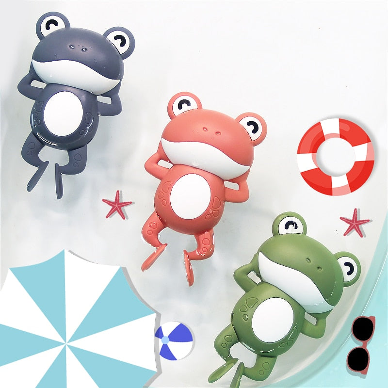 Baby Bath Toys For Children New Baby Bath Swimming Bath Toy Cute Frogs Clockwork Bath Toy brinquedos infantil игрушки для детей.