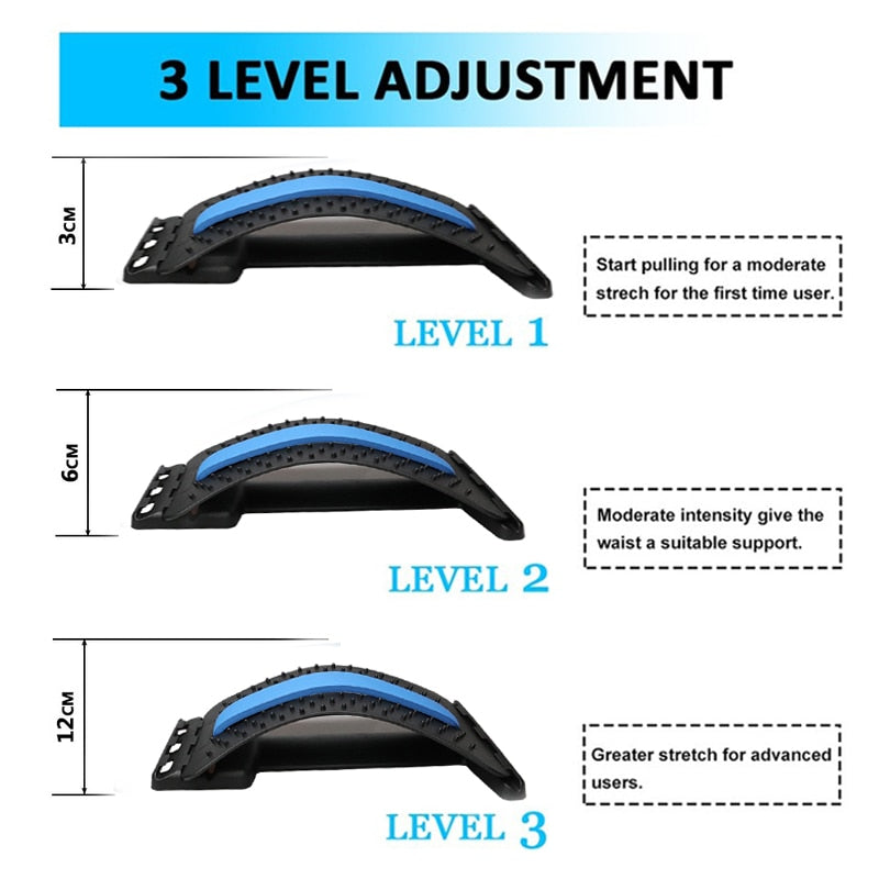 Back Massager Stretcher Equipment Massage Tools Massageador Magic Stretch Fitness Lumbar Support Relaxation Spine Pain Relief.