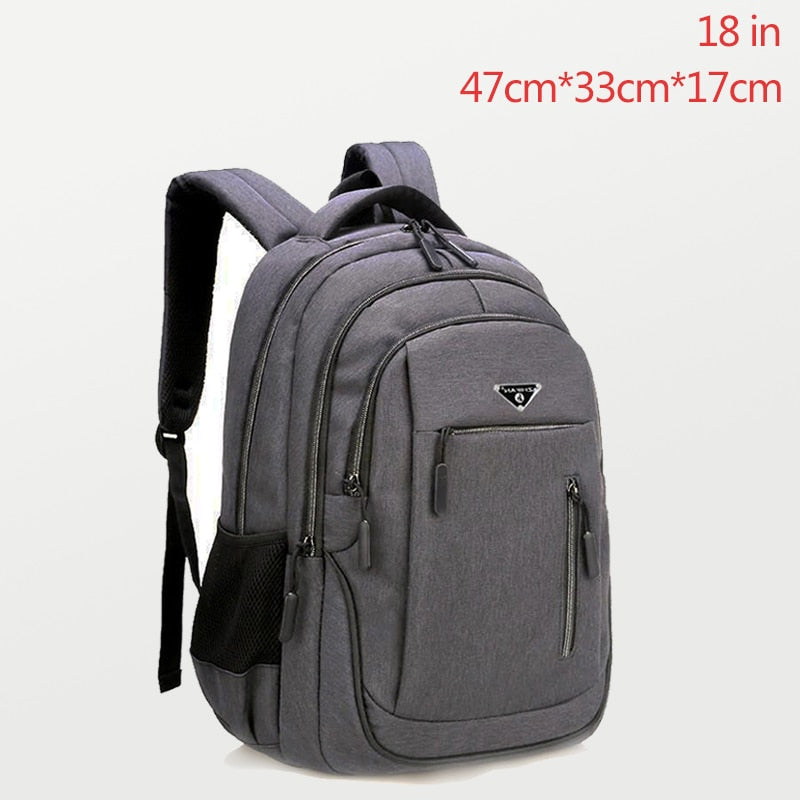 Large Capacity Backpack Men Laptop Backpacks 15.6 Oxford Black Solid Big High School Bags Teen College Boy Gril Student Backpack.