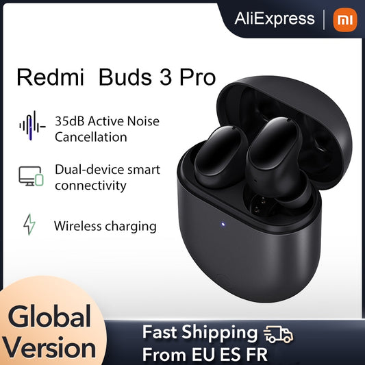 Global version Xiaomi Redmi Buds 3 Pro TWS Bluetooth Earphones Wireless headphones 35dB ANC Dual-device Redmi Airdots 3 Pro.