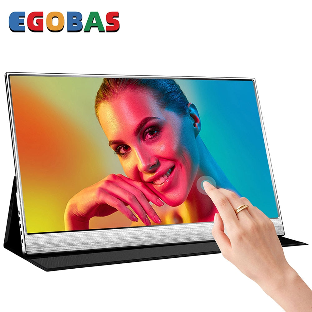 15.6inch Portable Monitor Touchscreen 1080P HDR IPS Panel Game Monitor USBC HDMI-compatibe for Smartphone Laptop Switch PS4 XBOX
