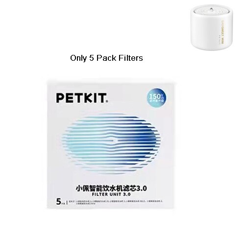 PETKIT 5PCS Filter2.0 Eversweet Cat Dog Health Water Fountain Replacement Filters for EVERSWEET 2 and EVERSWEET 3 Water Fountain