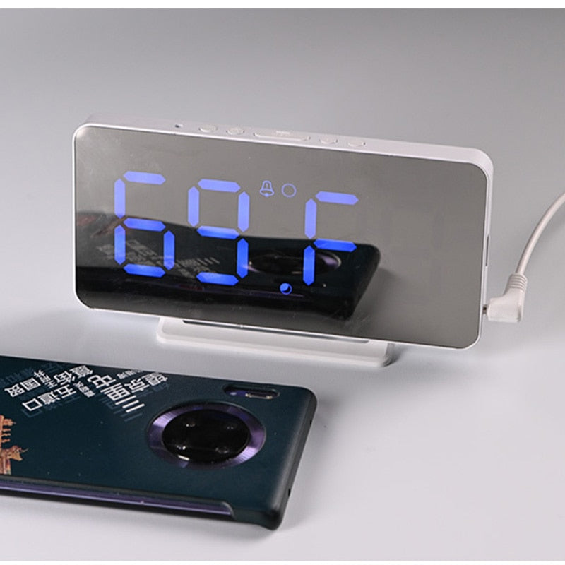 Nordic Digital Alarm Clocks Wall Clocks Hanging Watch Snooze Table Clocks Calendar Thermometer Electronic Clock Digital Clocks.