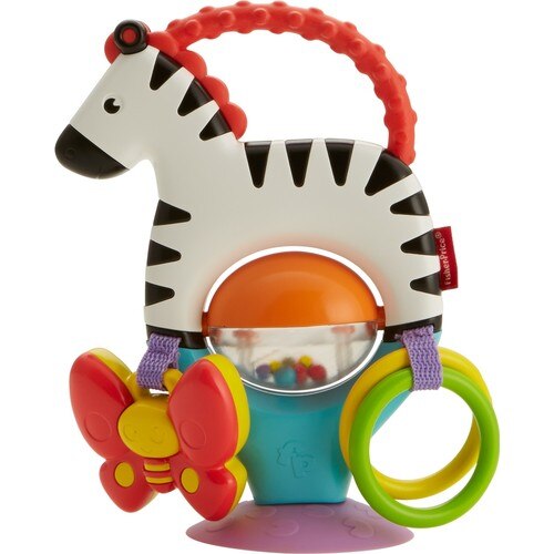 Fisher-Price Cute Zebra High Chair Toy, Colorful, Rattle FGJ11