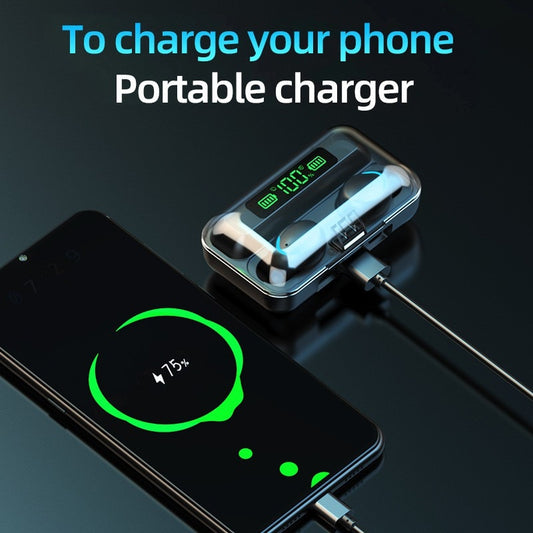 DODOCASE F9 TWS Wireless Earphones Stereo 5.0 Bluetooth Headphones In-Ear Earbuds Handsfree Binaural Call Headset For Xiaomi.