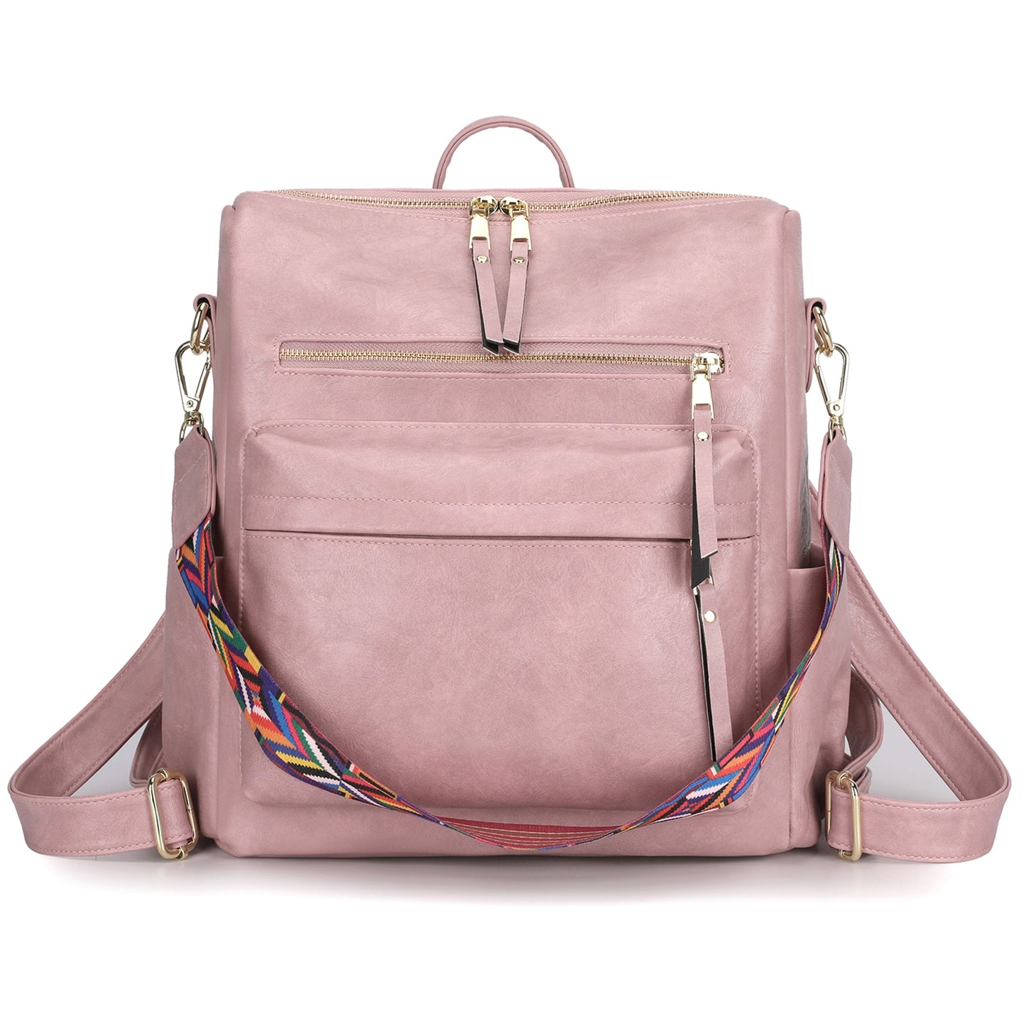 Retro Large capacity Backpack Women PU Leather Rucksack Women's Knapsack Travel Backpacks Shoulder School Bags Mochila Back Pack
