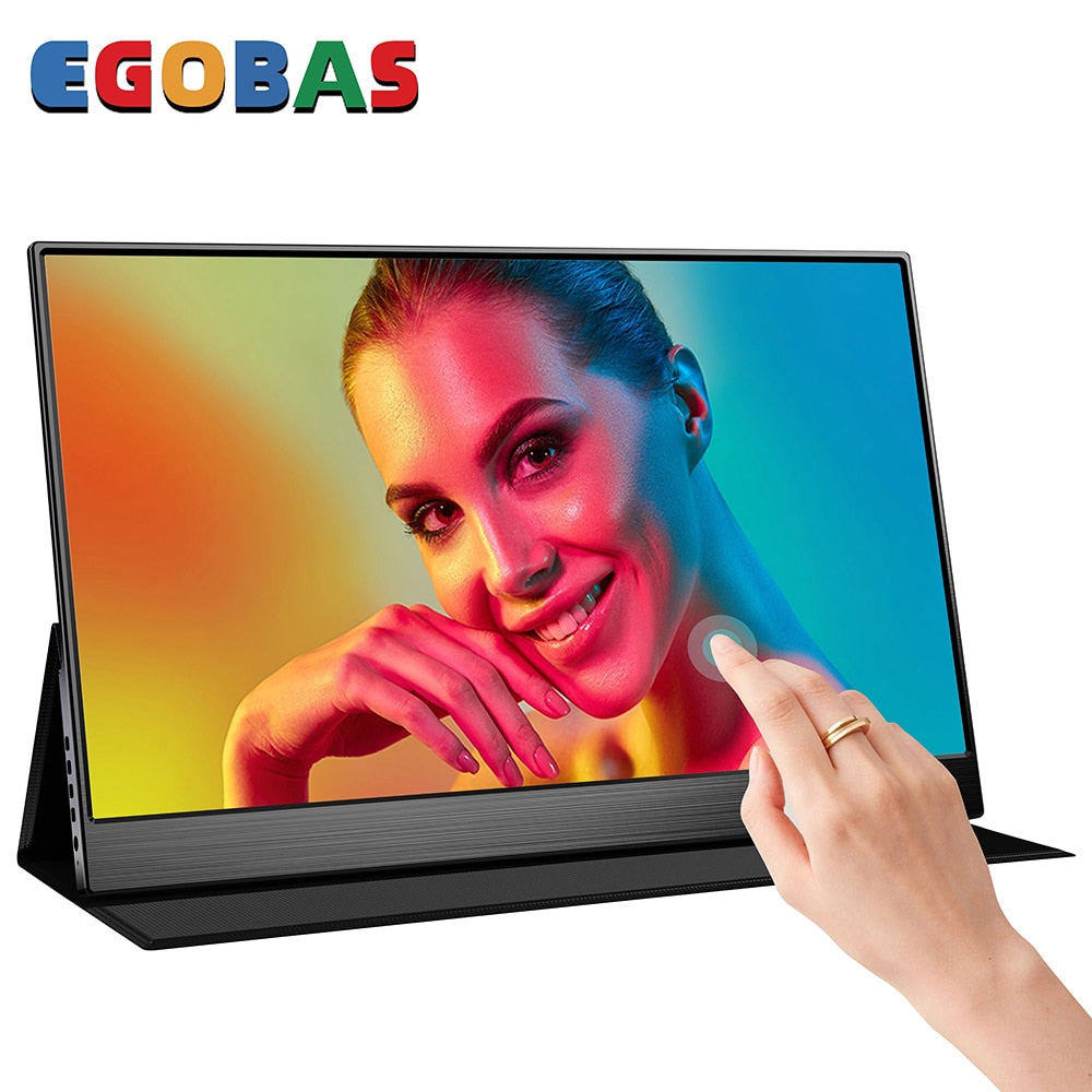 15.6inch Portable Monitor Touchscreen 1080P HDR IPS Panel Game Monitor USBC HDMI-compatibe for Smartphone Laptop Switch PS4 XBOX