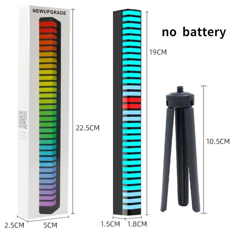 LED Light Bar Ambient RGB Sound Control App Control Pickup Voiceactivated Rhythm Lights Color Ambient Car Party Lamps of Music.
