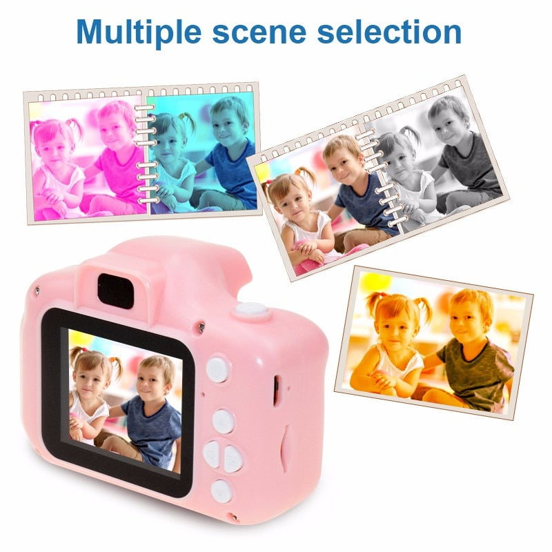 Mini Cartoon Photo Camera Toys 2 Inch HD Screen Childrens Digital Camera Video Recorder Camcorder Toys for Kids Girls Gift.