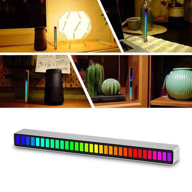 LED Light Bar Ambient RGB Sound Control App Control Pickup Voiceactivated Rhythm Lights Color Ambient Car Party Lamps of Music.