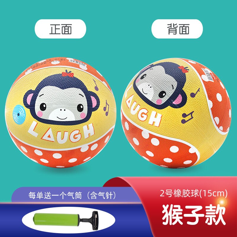 Fisher Price Children's Basketball Kindergarten Rubber Basketball Standard 3 No. 5 Cartoon Basketball Leather Ball Baby Toy Ball