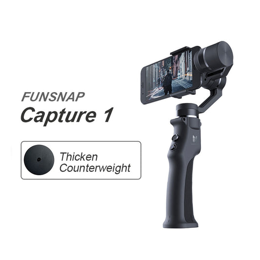 Funsnap 3-Axis Stabilizer 3 Combo Handheld Smartphone Gimbal for iPhone GoPro 7 6 5 Sjcam EKEN Yi Action Camera Zoom.