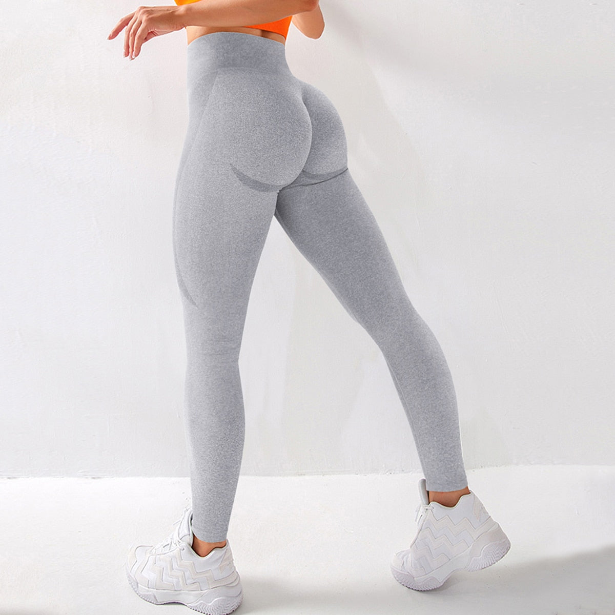 RUUHEE Seamless Leggings Solid Scrunch Butt Lifting Booty High Waisted Sportwear Gym Tights Push Up Women Leggings For Fitness