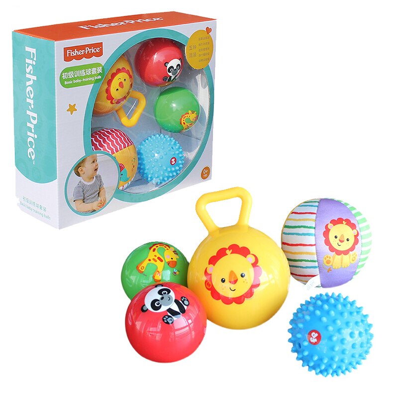 Original Fisher-Price Baby Toys 0-12 Months Hand Catch Training Racket Massage Balls Early Education Toys for Children Toddler