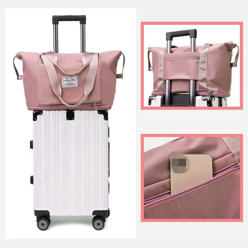 Foldable Large Capacity Storage Folding Bag Travel Bags Tote Carry On Luggage Handbag Waterproof Duffel Women Shoulder Bags
