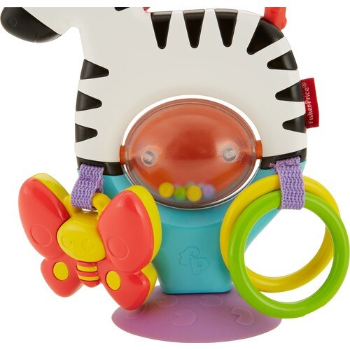 Fisher-Price Cute Zebra High Chair Toy, Colorful, Rattle FGJ11