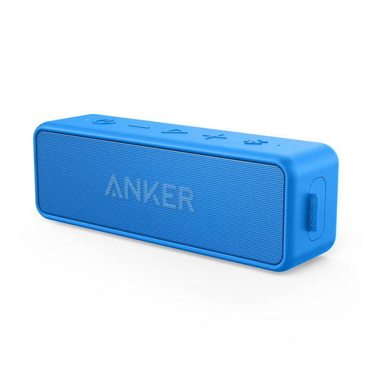 Anker Soundcore 2 Portable Wireless Bluetooth Speaker Better Bass 24-Hour Playtime 66ft Bluetooth Range IPX7 Water Resistance.