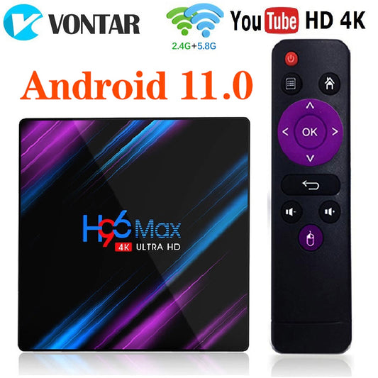 H96 MAX RK3318 Smart TV Box Android 11 4G 64GB 32G 4K Youtube Wifi BT Media player H96MAX TVBOX Android10 Set top box 2GB16GB.