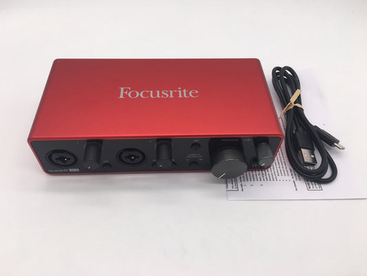 Upgraded New FOCUSRITE Scarlett 2i2 3rd generation professional recording sound card USB audio interface with mic preamp.
