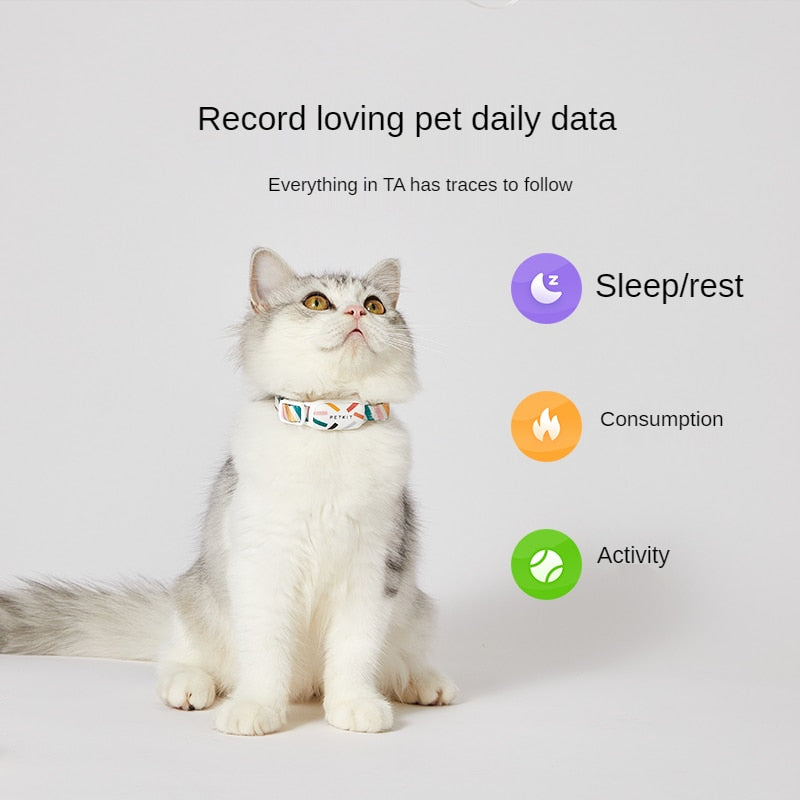 PETKIT Smart Personalized Dog Cat Collars adjustable Soft Nylon waterproof puppy Collar Tags Pet Accessories APP work