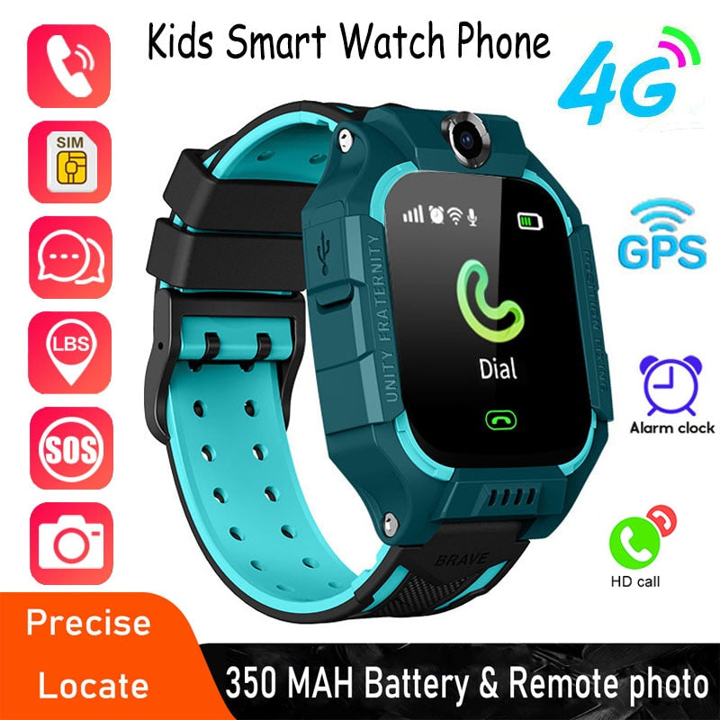 4G Smart Watch Kids Waterproof Watch HD Voice Call GPS Camera Smartwatch for Children GPS Location for Students Boys Girls Watch.