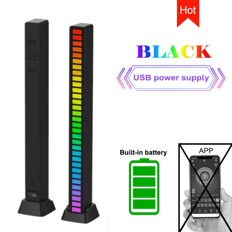 LED Light Bar Ambient RGB Sound Control App Control Pickup Voiceactivated Rhythm Lights Color Ambient Car Party Lamps of Music.