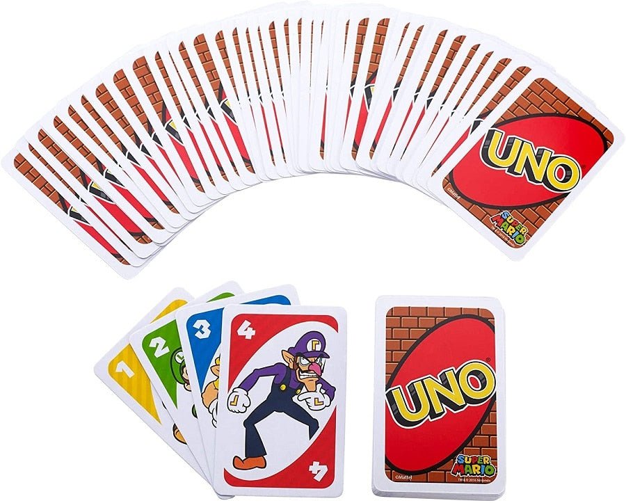 Super Mario Bros. Anime Game cartoon Card UNO Game Family Funny Entertainment Board Game Poker Cards Game childrens toy gifts.