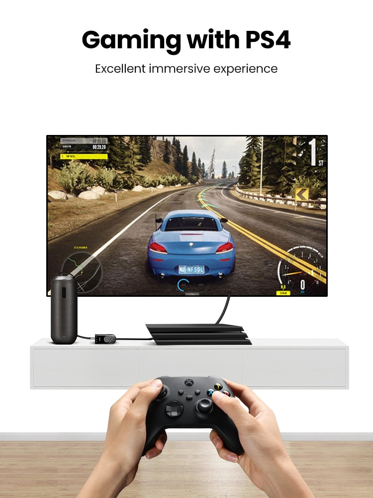 UGREEN USB Sound Card Audio Interface External 3.5mm Microphone Audio Adapter Soundcard for Laptop PS5/4 Headset USB Sound Card