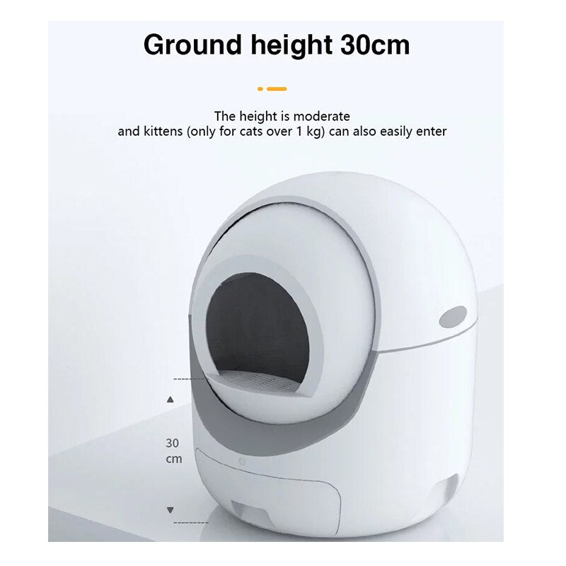 Automatic Self Cleaning Cats Operation Humidity Litter Box Tofu cat litter Toilet Rotary door curtain supply Bedpan Pets Access