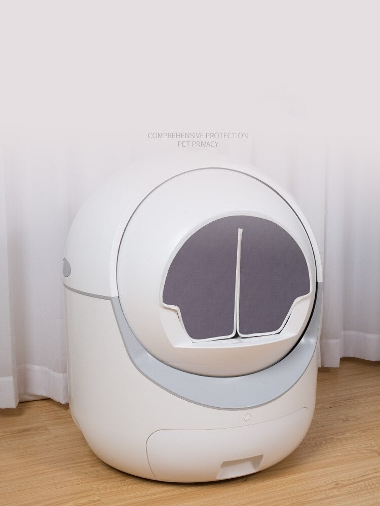Automatic Self Cleaning Cats Operation Humidity Litter Box Tofu cat litter Toilet Rotary door curtain supply Bedpan Pets Access