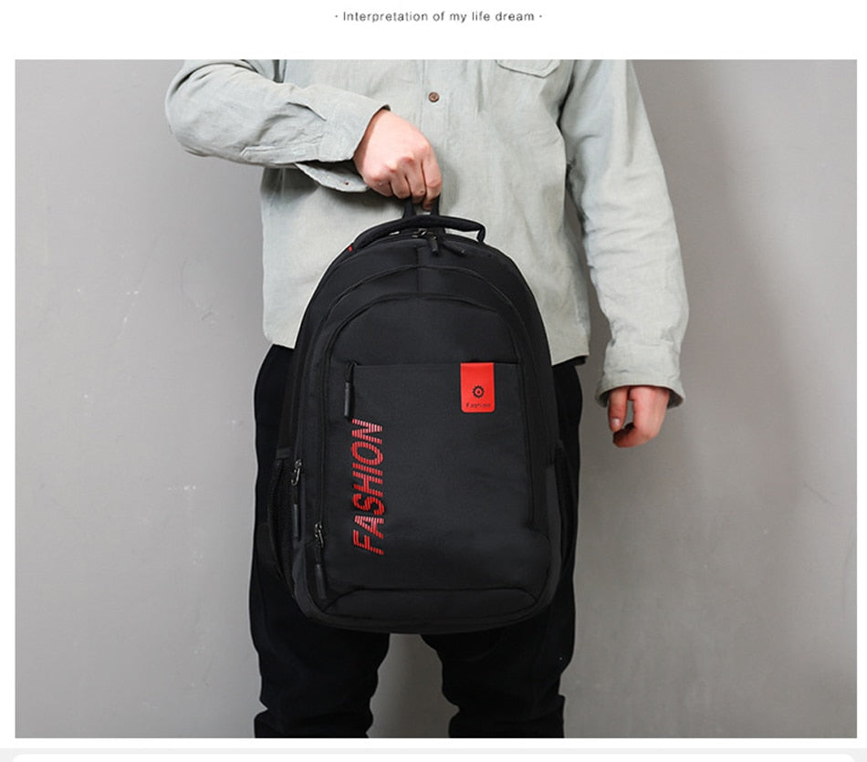 Waterproof Travel Backpacks for Men Polyester Large Capacity 15.6 Laptop Fashion Rucksack Zipper Bag Girls and Boys School Bags.