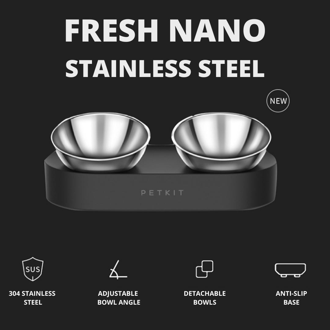 Instachew PETKIT Fresh Nano Bowl Double Stainless Steel.