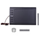 10x6" Professional Graphics Drawing Tablet 12 Express Keys 8192 Levels Battery-Free Stylus/8pcs Nibs/Pen Clip Support PC/Laptop