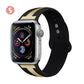 ShengOne Stripe Soft Silicone Sport Band for Apple Watch Series 5 4 40MM 44MM Striated Rubber Strap Replacement 3 2 1 38MM 42MM