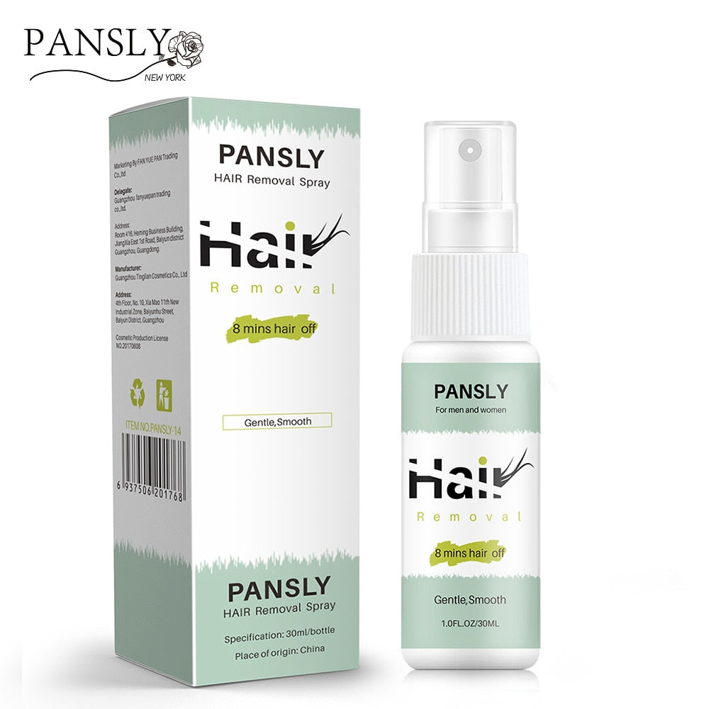 Pansly 8 mins Hair off Hair Removal Cream Face Body Hair Depilatory Beard Bikini Legs Armpit Painless Hair Remover Spray