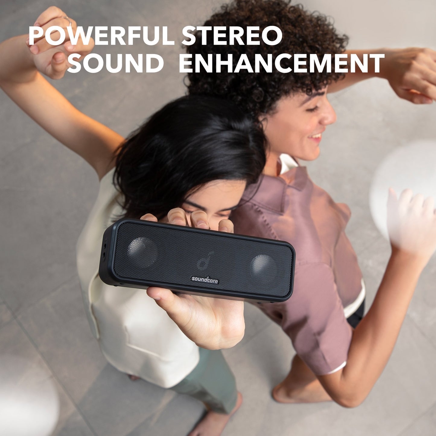 Soundcore 3 Bluetooth Speaker with Stereo Sound, Pure Titanium Diaphragm Drivers, PartyCast Technology, BassUp, 24H Playtime.