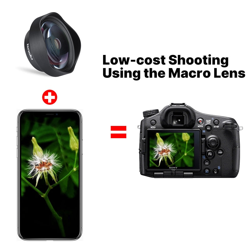 ULANZI 10X Macro Phone Camera Lens Universal Lens for iPhone 12 Pro Max/11/XS Max/XR/XS Max All Android smartphone Phone Lens.