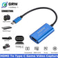 GRWIBEOU HDMI-compatible to Type C Game Video Capture Card HD 1080P Recorder Live Streaming Device for Windows OS X Linux.