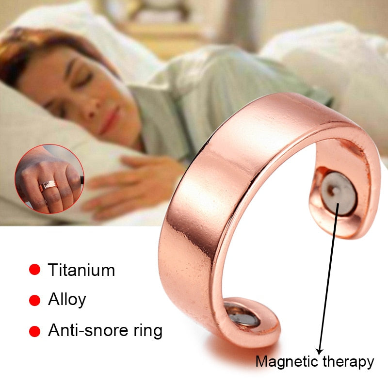 Acupressure Anti Snore Ring Treatment Reflexology Magnetic Anti Snoring Apnea Sleeping Device Nose Breathing Snore Stopper