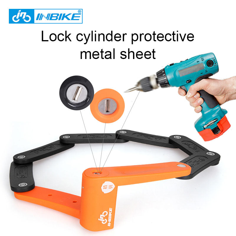 INBIKE Anti-shear of 12 ton Hydraulic Cutter Cycling MTB Bike Lock Anti theft Motorcycle Lock Electric Bicycle Chain Lock D906