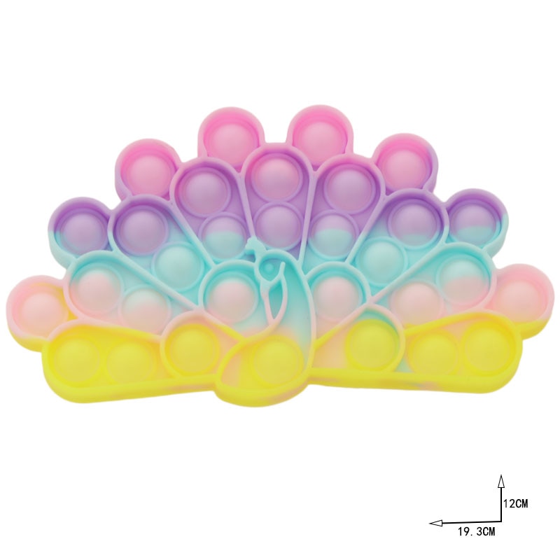 Glow Fluorescence Push Bubble Fidget Toys Adult Stress Relief Toy Antistress Soft Squishy Gift Anti Stress Box simple dimple toy.