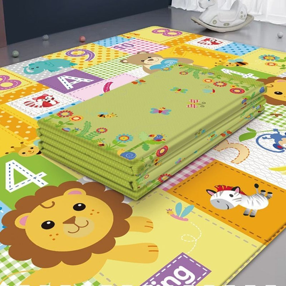 Non-Toxic Foldable Baby Play Mat Educational Children&#39;s Carpet in the Nursery Climbing Pad Kids Rug Activitys Games Toys 180*100