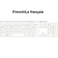 French Wireless Keyboard Mouse Set Rechargeable Mouse 2400DPI German/English/Italian/Spanish Keyboard Silent mouse for Laptop PC