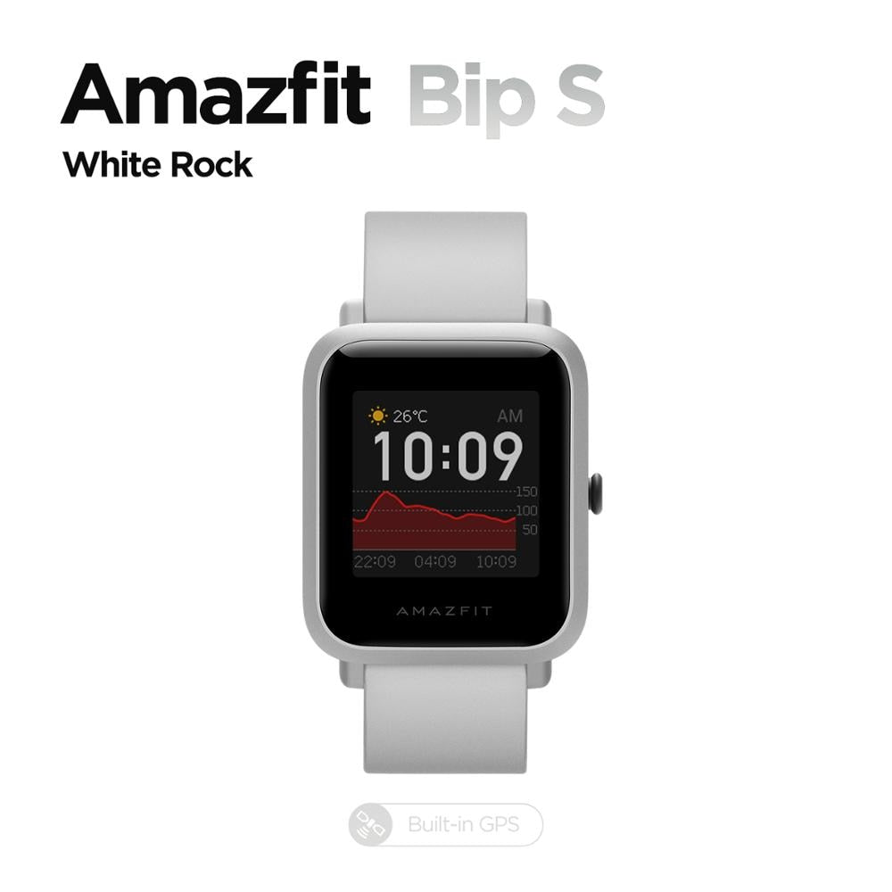 In Stock 2020 Global Amazfit Bip S Smartwatch 5ATM waterproof built in GPS GLONASS Smart Watch for Android iOS Phone.
