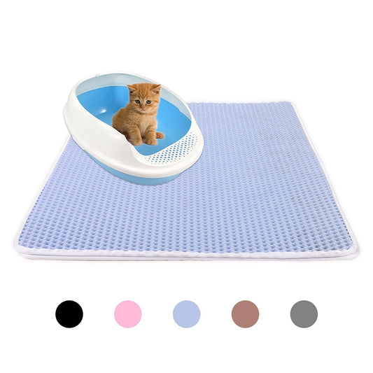 Pet Cat Litter Mat Cat Toilet EVA Double Layer Waterproof Non-slip House Washable Cat Bowls blanket Cats Bed Clean Accessories